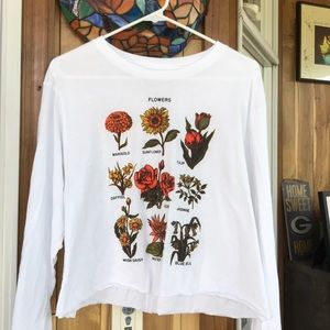 graphic flower long sleeve tee